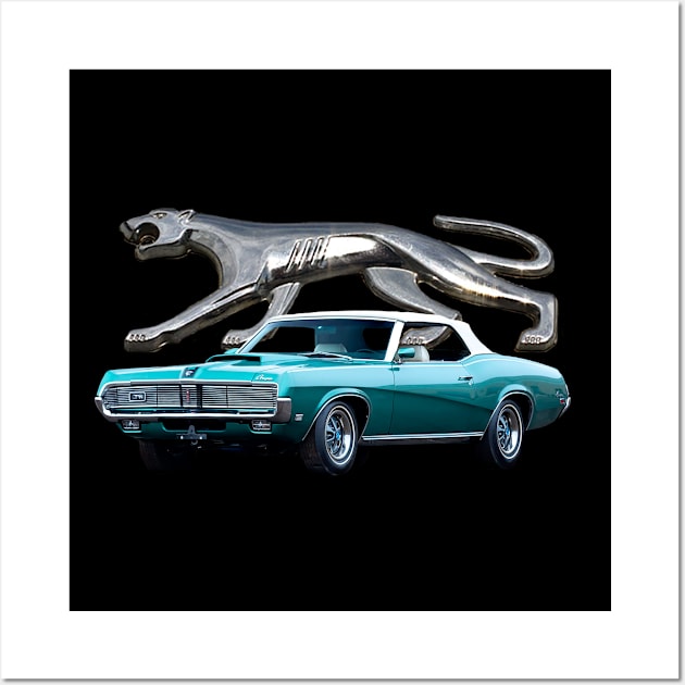 1969 Cougar on back Wall Art by Permages LLC